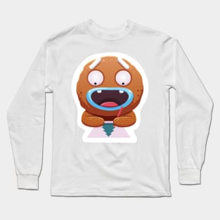 Christmas Sticker, Ginger Man Sticker Long Sleeve T-Shirt